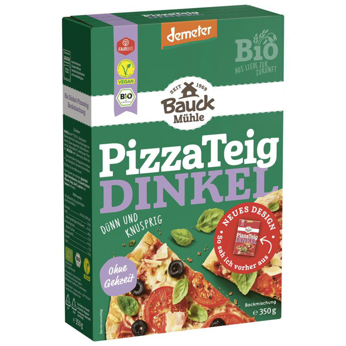 BAUCKHOF Pizzateig Dinkel - 350 g