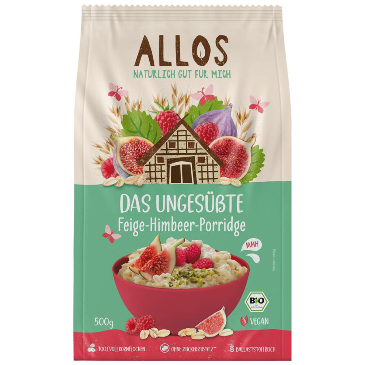 ALLOS Das ungesüßte Feige-Himbeer-Porridge - 500 g