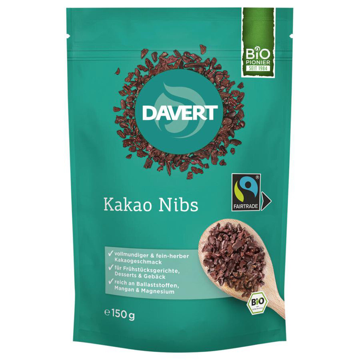 DAVERT  Kakao-Nibs fairtrade - 150 g