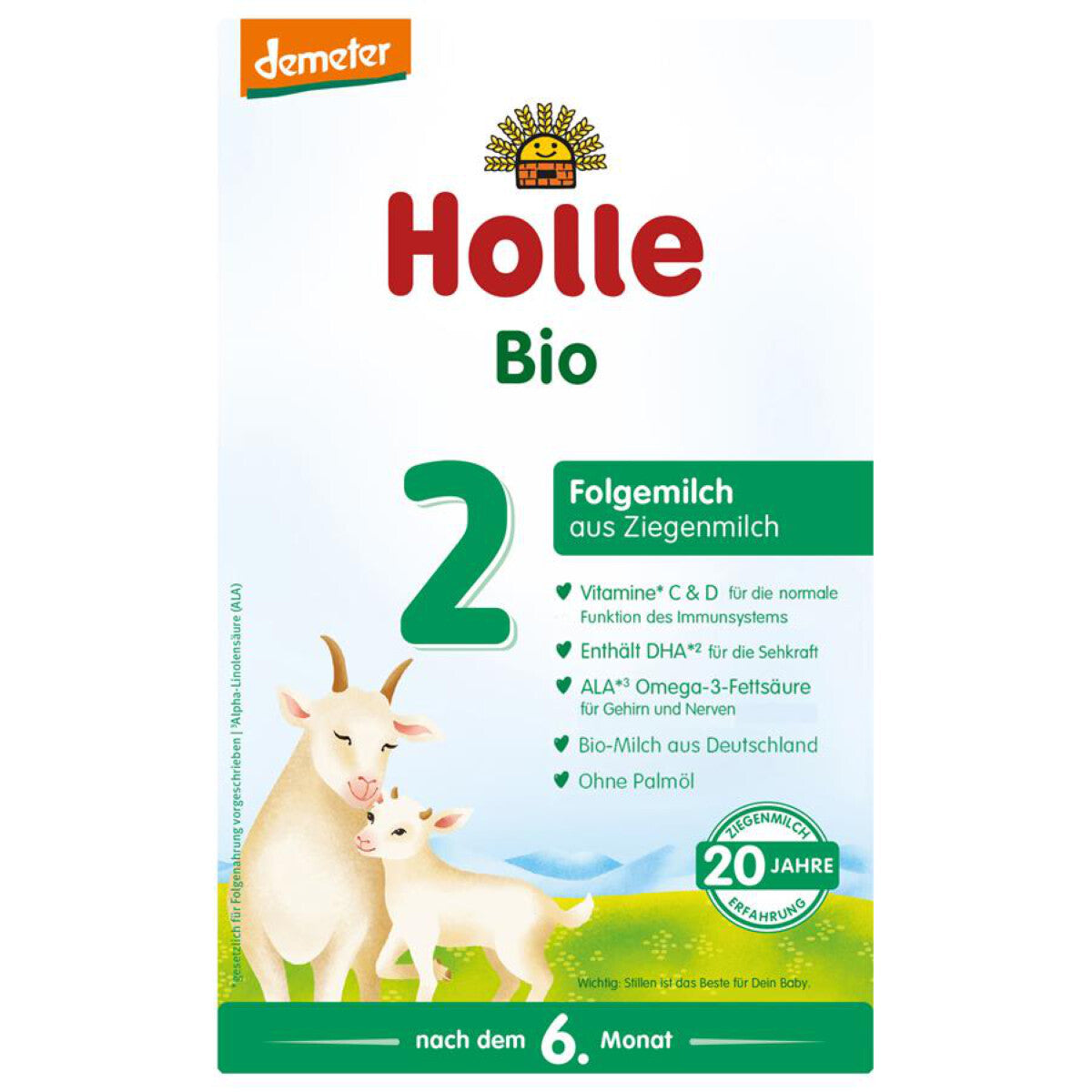 HOLLE Folgemilch 2 Ziegenmilch - 400 g