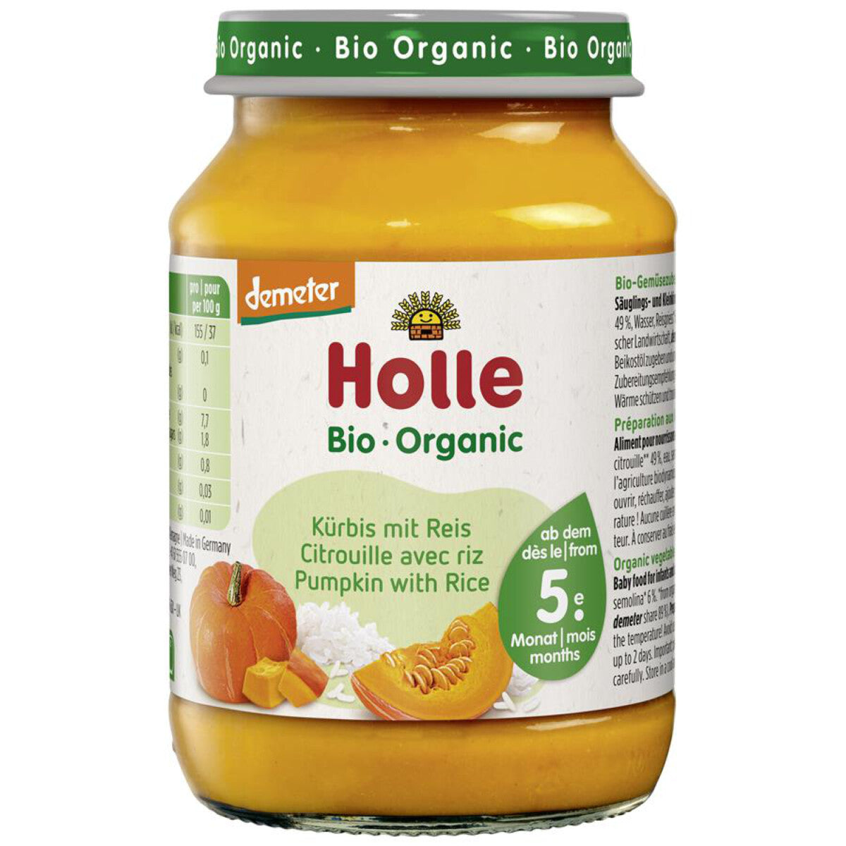 HOLLE Kürbis mit Reis - 190 g