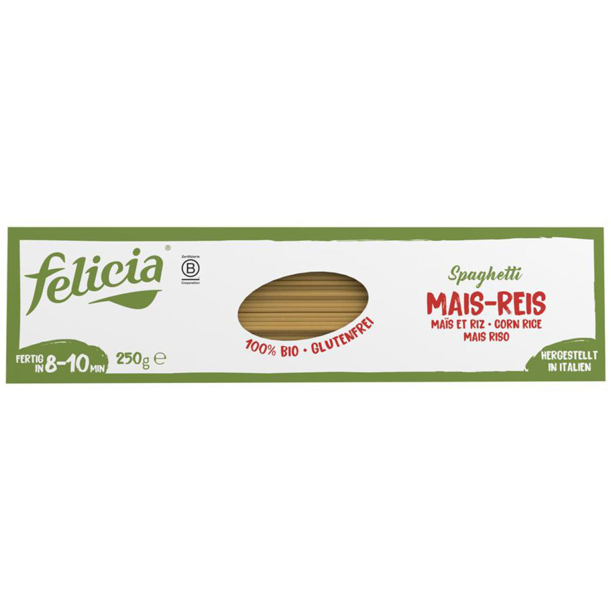 FELICIA BIO
Mais-Reis Spaghetti - 250 g