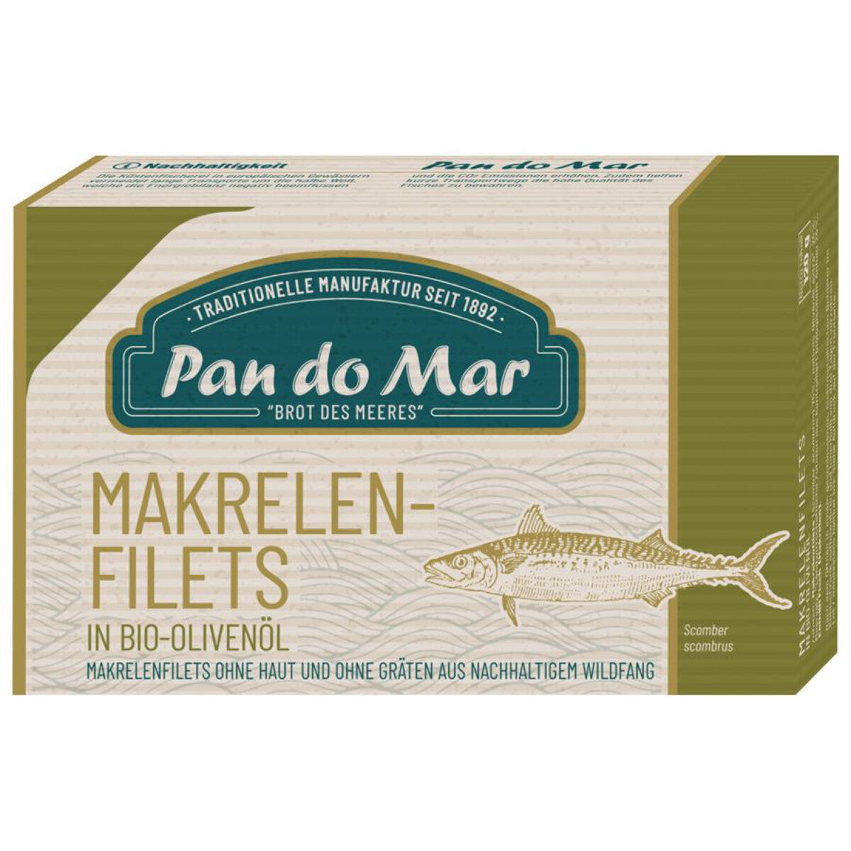 PAN DO MAR Makrelenfilets in Olivenöl - 120g 