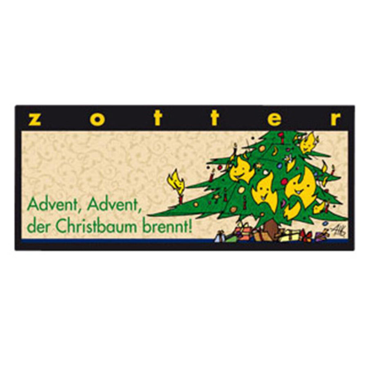 ZOTTER Adv.Adv.der Christbaum brennt - 70 g