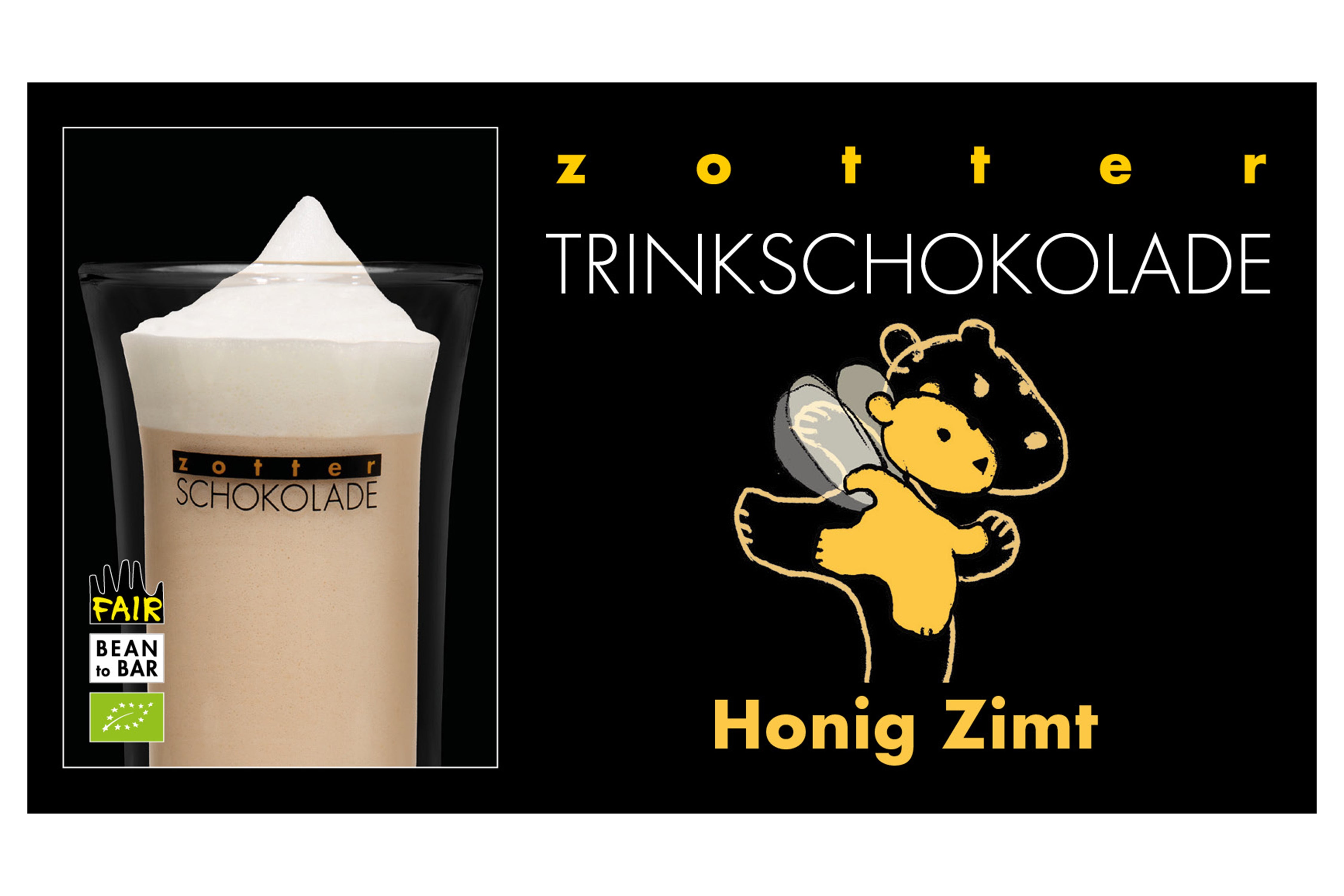 ZOTTER Tronkschokolade Honig-Zimt - 5 x 22 g