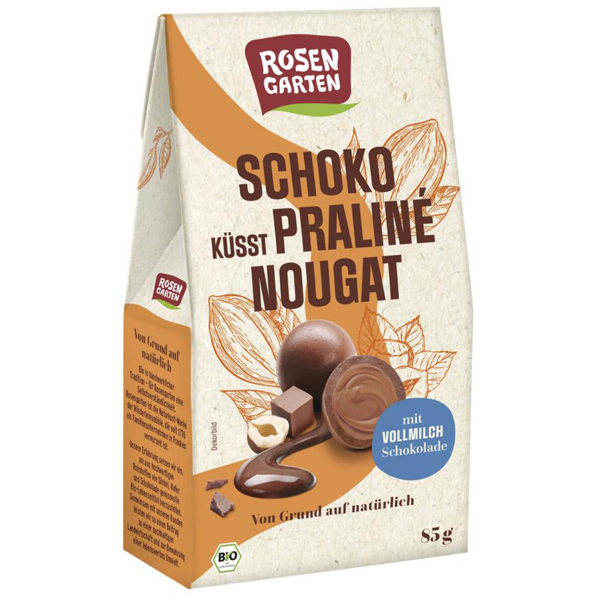 ROSENGARTEN Schoko küsst Praline Nougat - 85 g